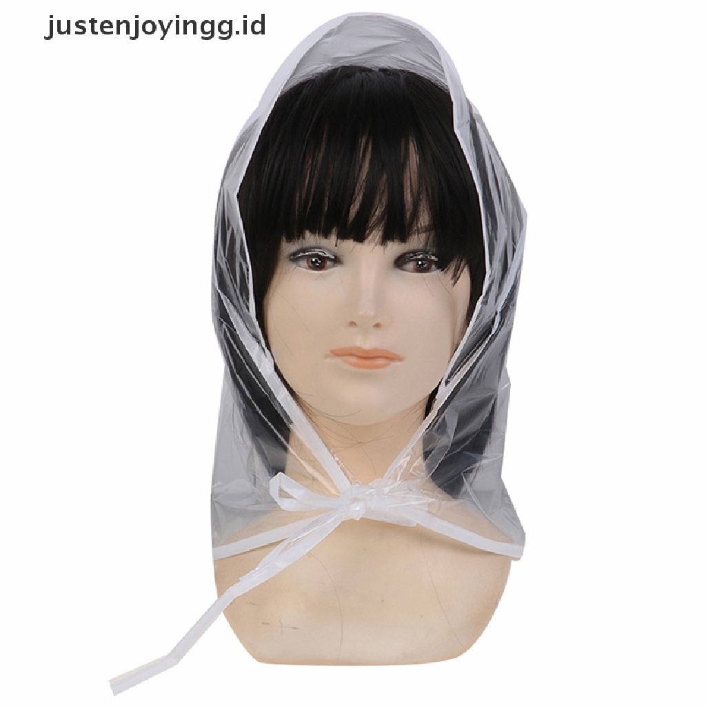 1pc Topi Bonnet Pelindung Bahan Plastik Bening