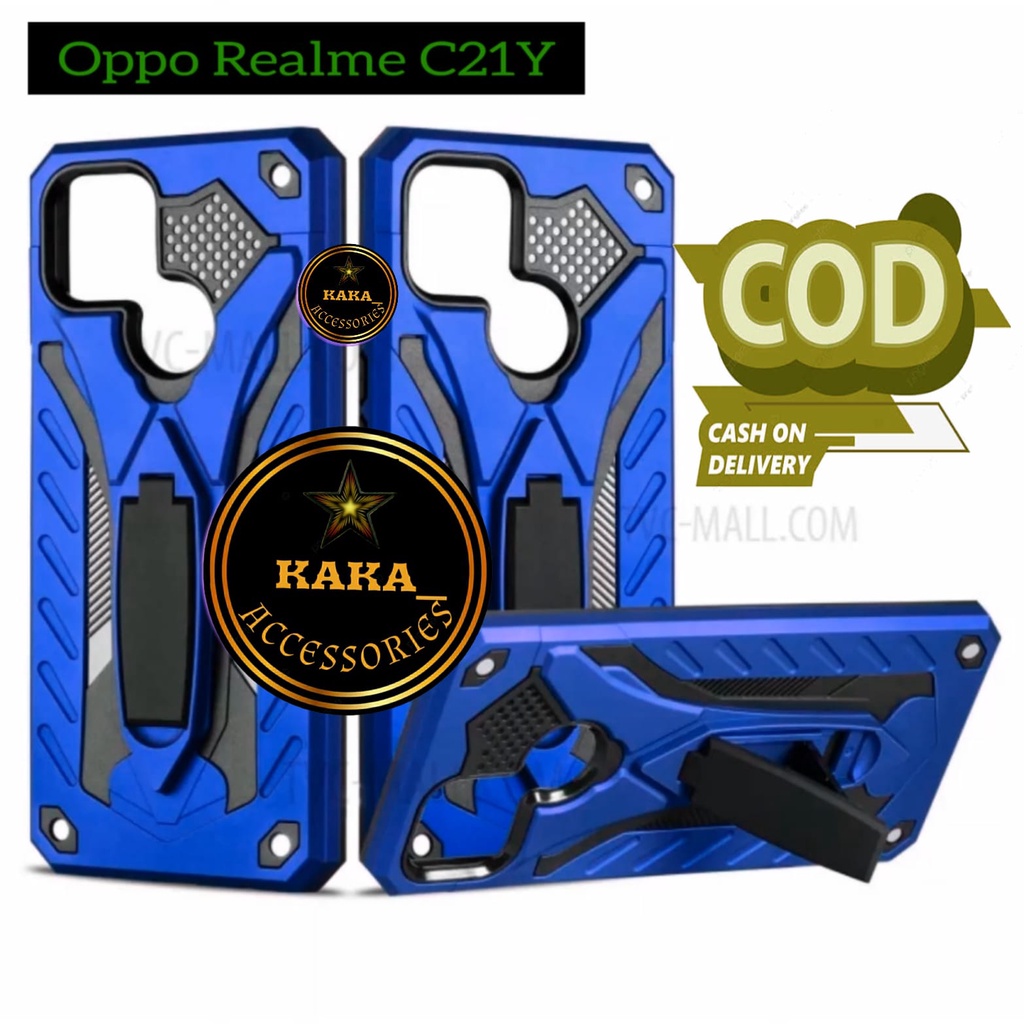 PROMO HARDCASE REALME C21Y CASE PHANTOM ROBOT/STANDING