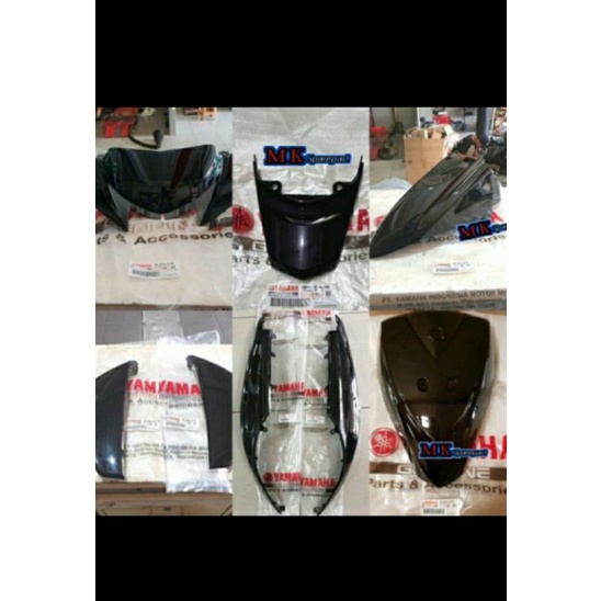 PAKET BODY HALUS FULL SET YAMAHA MIO J HITAM ORIGINAL