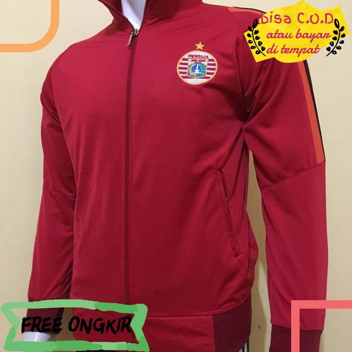[COD]541 JAKET JERSEY BOLA PAKAIAN OLAHRAGA ANTHEM PERSIJA HOME MERAH GOJEK LIGA 1 GRADE ORI