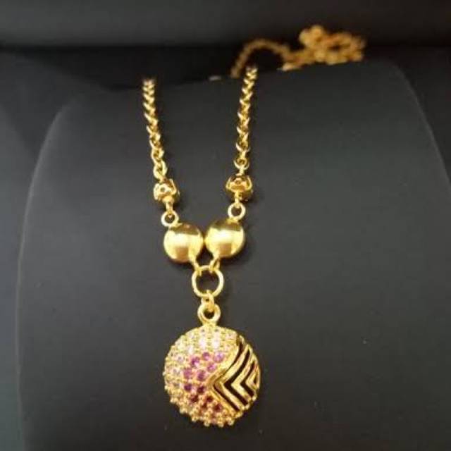 Kalung Emas Liontin Bulat