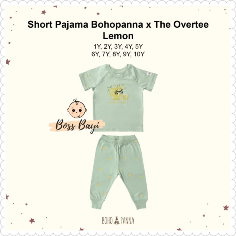 BOHOPANNA x THE OVERTEE - Short Pajama / Setelan Pendek Panjang CPR Piyama Anak