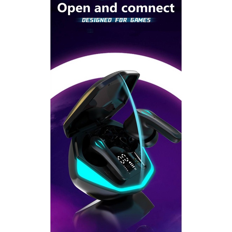 TWS 91 earphone bluetooth GAMING LOW DELAY wireless stereo HIFI BASS music sport telfon headset mic