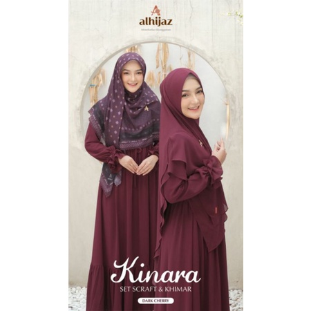 Ready Stok Gamis Syar'i KINARA SET by Alhijaz ORI