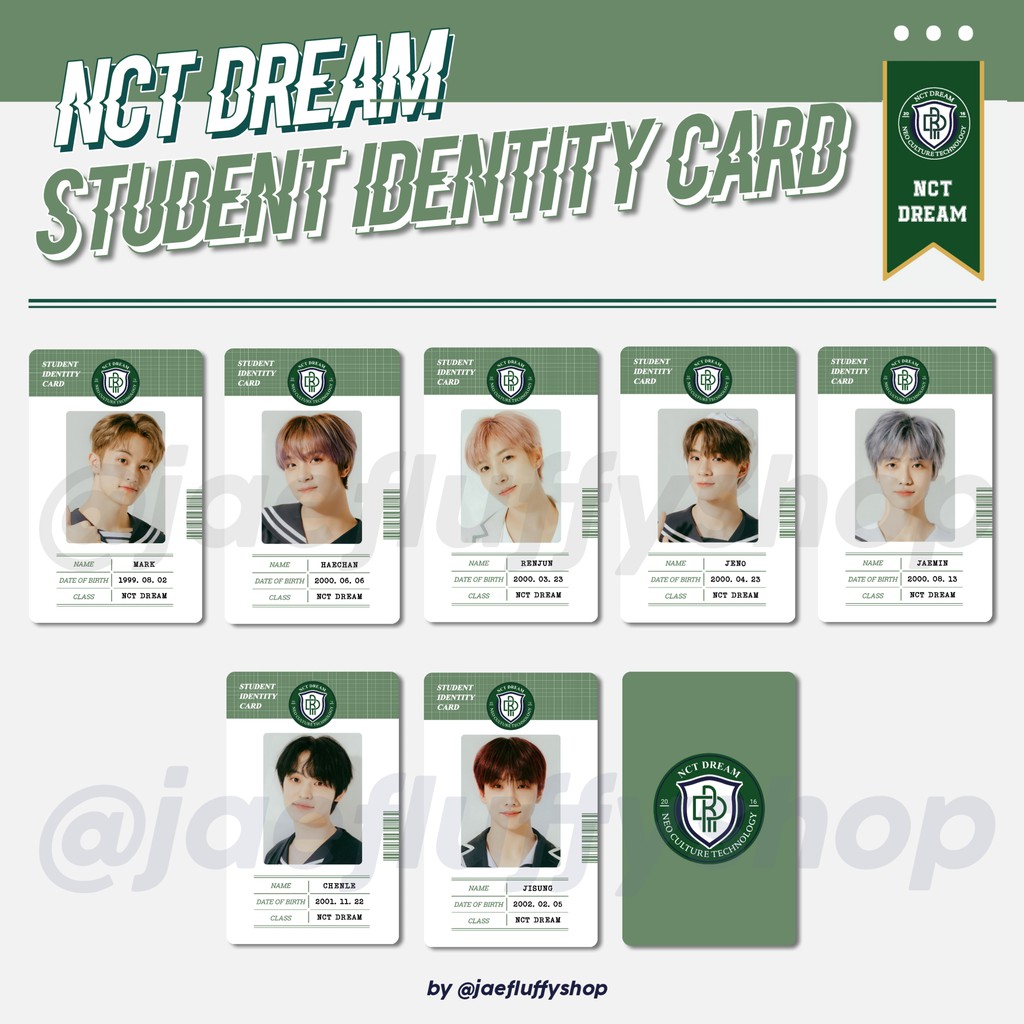NCT DREAM STUDENT ID CARD