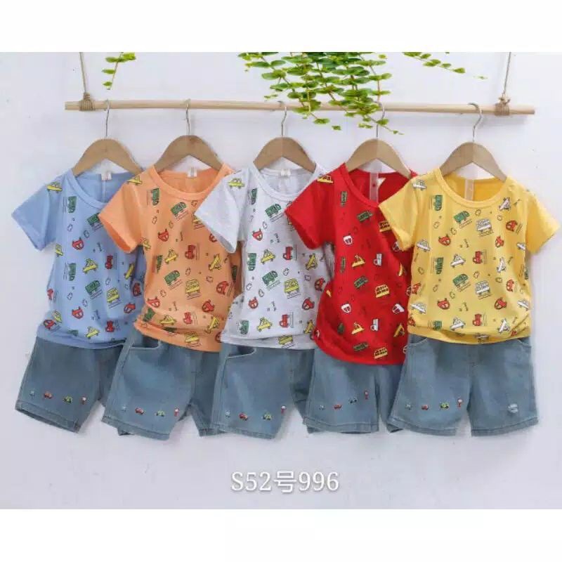 Setelan Pendek Import S52/996 Estimasi 0-4 Tahun