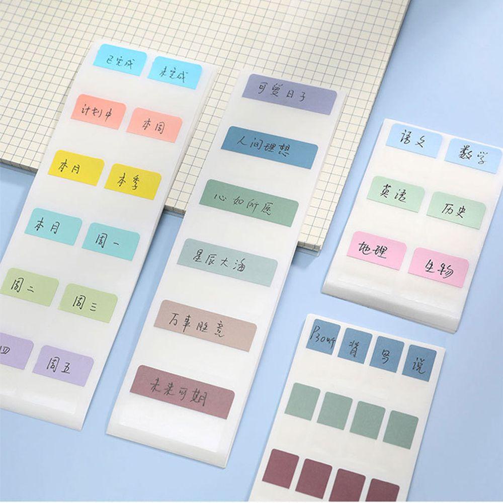 REBUY Rebuy Morandi Color Sticky Note 240 /120 /60PCS Self Adhesive Writable Tulisan Pads Penanda Buku Index Tabs Bendera