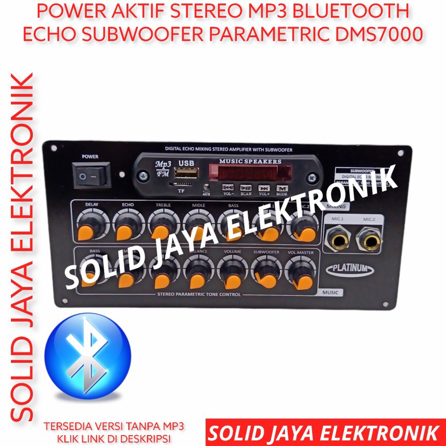 KIT POWER SPEAKER AKTIF ACTIVE MP3 BLUETOOTH BT SANKEN DMS-7000 DMS7000 DMS 7000 X .X BLUETOOTH AKTIF POWER STEREO AMPLIFIER AMPLI AUDIO AKTIF PLUS PANEL TONE MIXING DIGITAL ECHO KARAOKE SUBWOOFER SUB MIC MIK KOMPLIT 3 TINGKAT PLATINUM AUDIO ASLI ORIGINAL