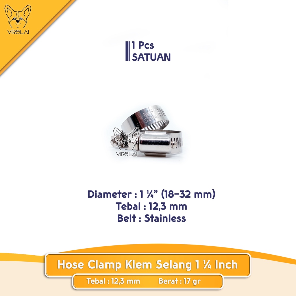 Stainless Klem Selang / Hose Clamp 1 1/4&quot; [TW]