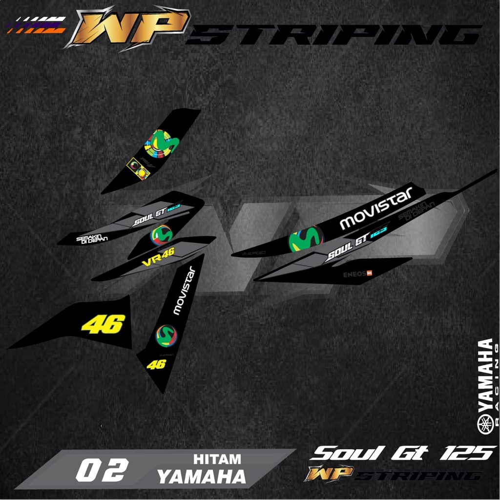 Stiker Striping MIO SOUL GT 125 / Sticker Variasi List Skotlet Motor Yamaha MIO GT SOUL GT 125 / 02