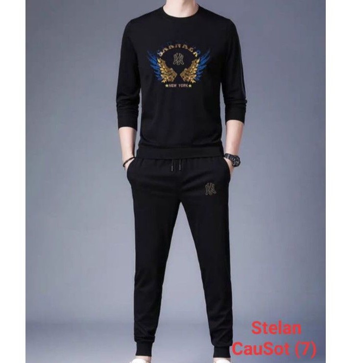 N_S Stelan 1paket Sweater Panjang+Celana Jogger Cau_Sot