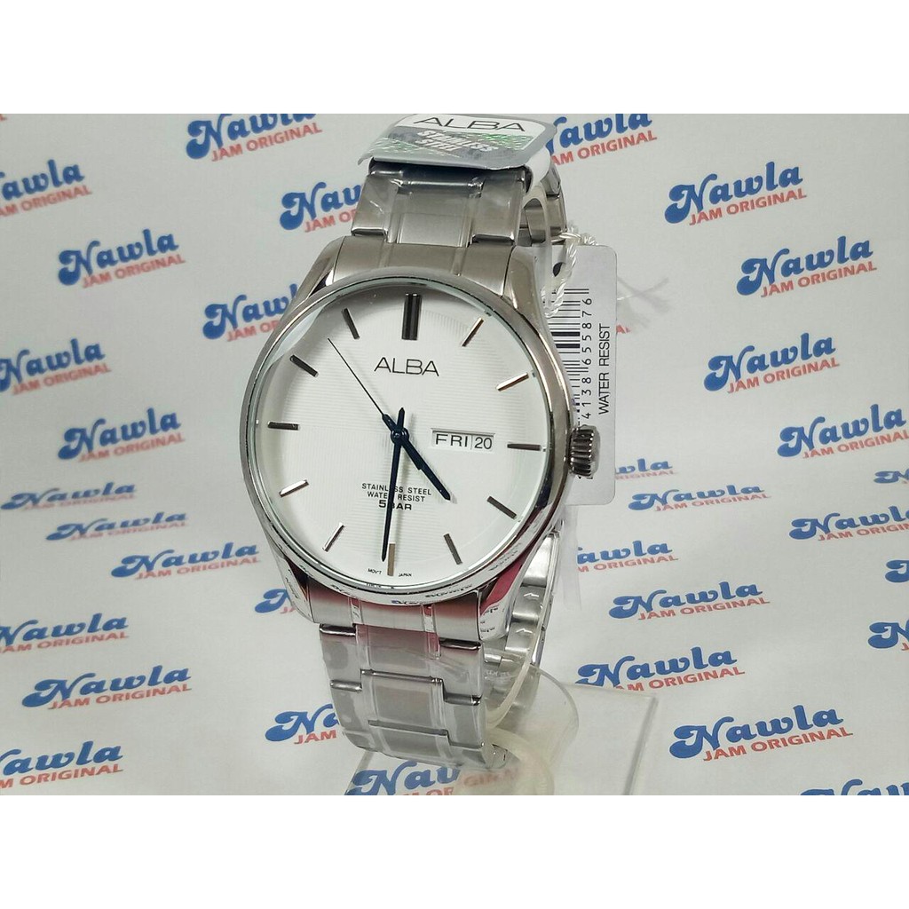 Alba AV3471X1 Blue Hands White Dial | Jam Tangan Pria AV3471