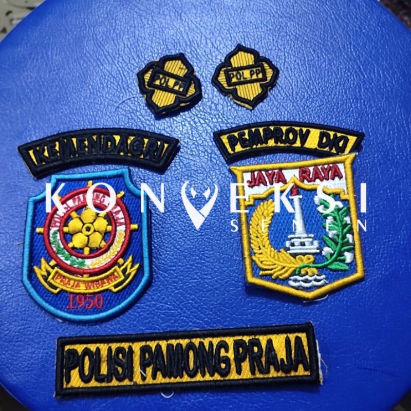bordir timbul pdh pol pp | badge timbul pol pp pdh