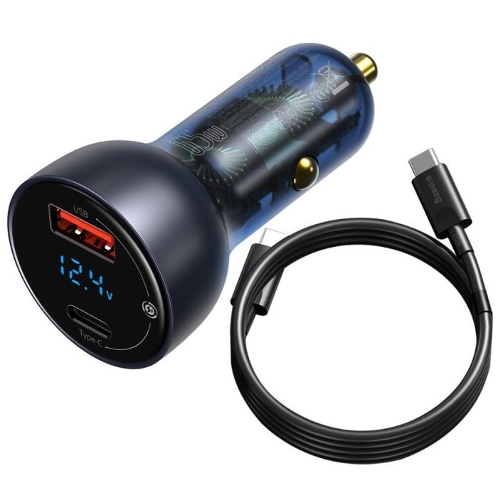 Baseus Particular Digital Display QC+PPS Dual Quick Car Charger 65W Suit