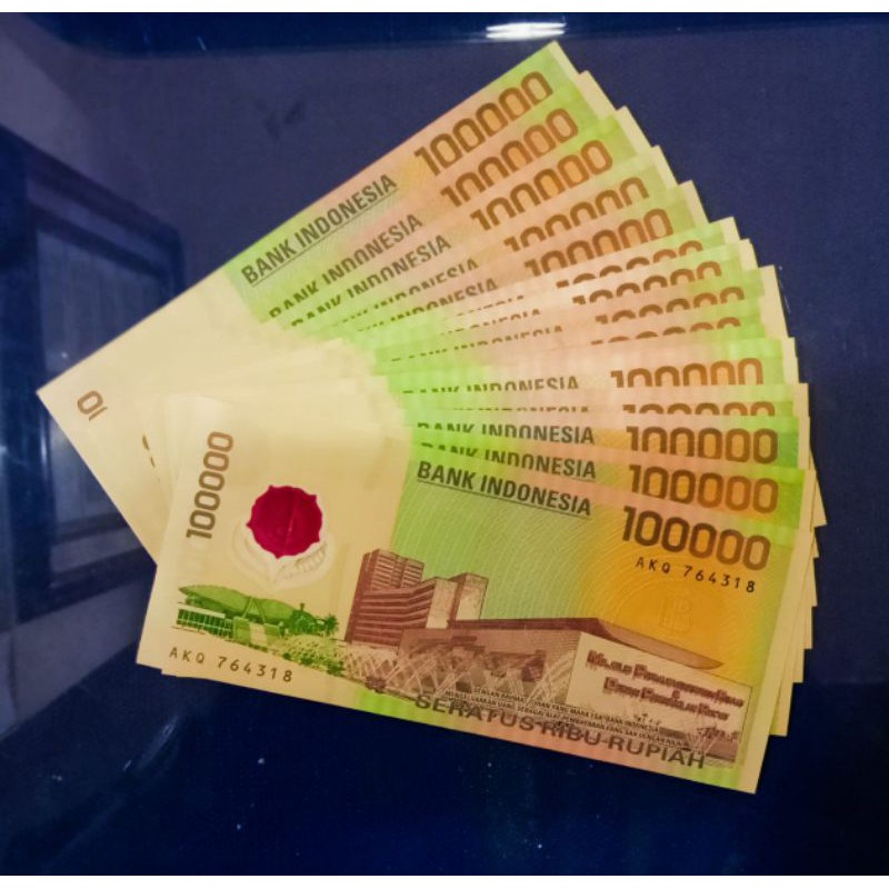 uang kuno 100rb rp pelastik thn 1999