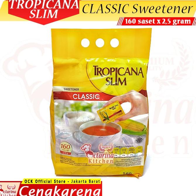 

Promo Awal tahun Tropicana Slim CLASSIC 160 sachet @2,5 gram - Sweetener / Gula Jagung Promo Awal tahun