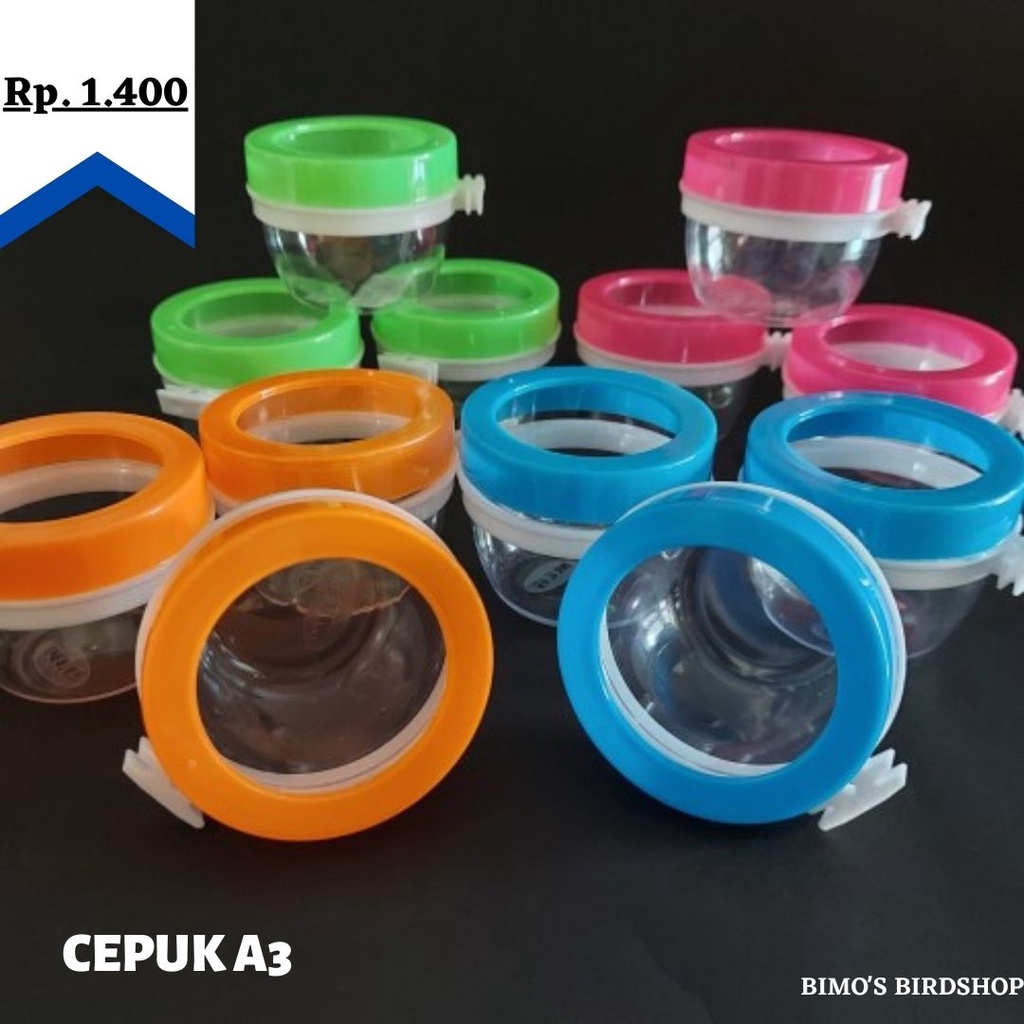 CEPUK PAKAN BURUNG CEPUK A3 TEMPAT PAKAN BURUNG TEMPAT MINUM BURUNG ANTI TUMPAH