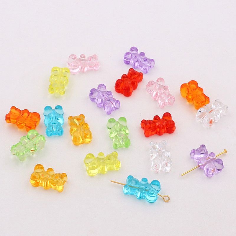 Manik mote Gummy bear beads [harga 1pcs]