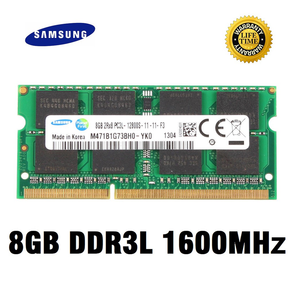 Laptop RAM Samsung 8GB DDR3L 1600MHz PC3L-12800S 2RX8 SO ...