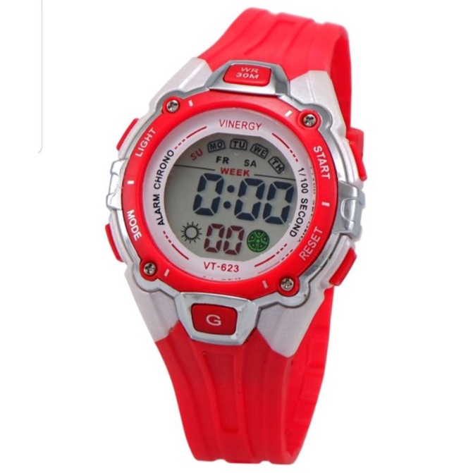 Jam Tangan Watch Vinergy Digital Sport AR VT 623 G Waterproof