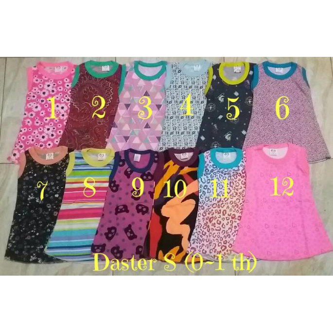 DISKON - DASTER DRESS BAYI DAN ANAK MOTIF SIZE S BAJU MERMAID