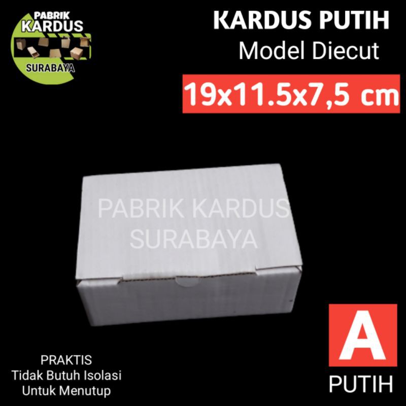 

KARDUS A PUTIH KOTAK KARTON BOX DUS SEPATU POLOS PACKING HP AKSESORIS