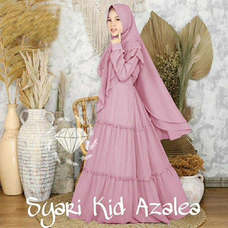 GAMIS ANAK PEREMPUAN 8-10 TAHUN AZALEA SYARI KIDS BAJU MUSLIM WANITA