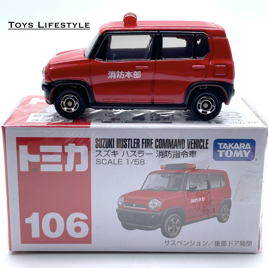 Mobil Tomica Diecast 106 Suzuki Hustler Fire Command Vehicle