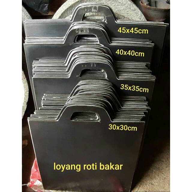 uk. 35 mm Loyang/Kuwali/Wajan Plat Besi Baja Tebal 5mm wajan Roti Bakar uk.35x35cm