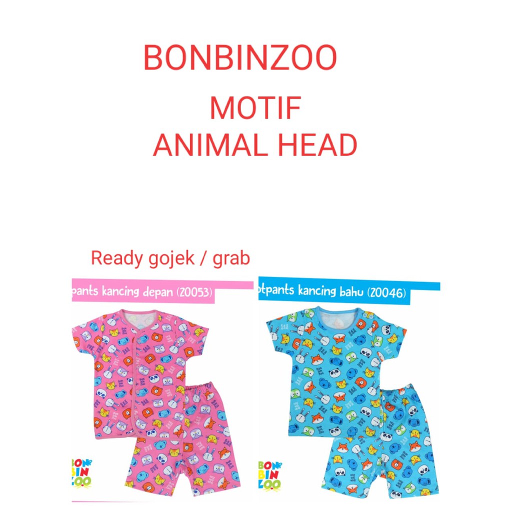 Bonbinzoo Setelan piyama anak Pendek FULL PRINT lembut SNI 0-12 bln setelan baju anak / baju bayi