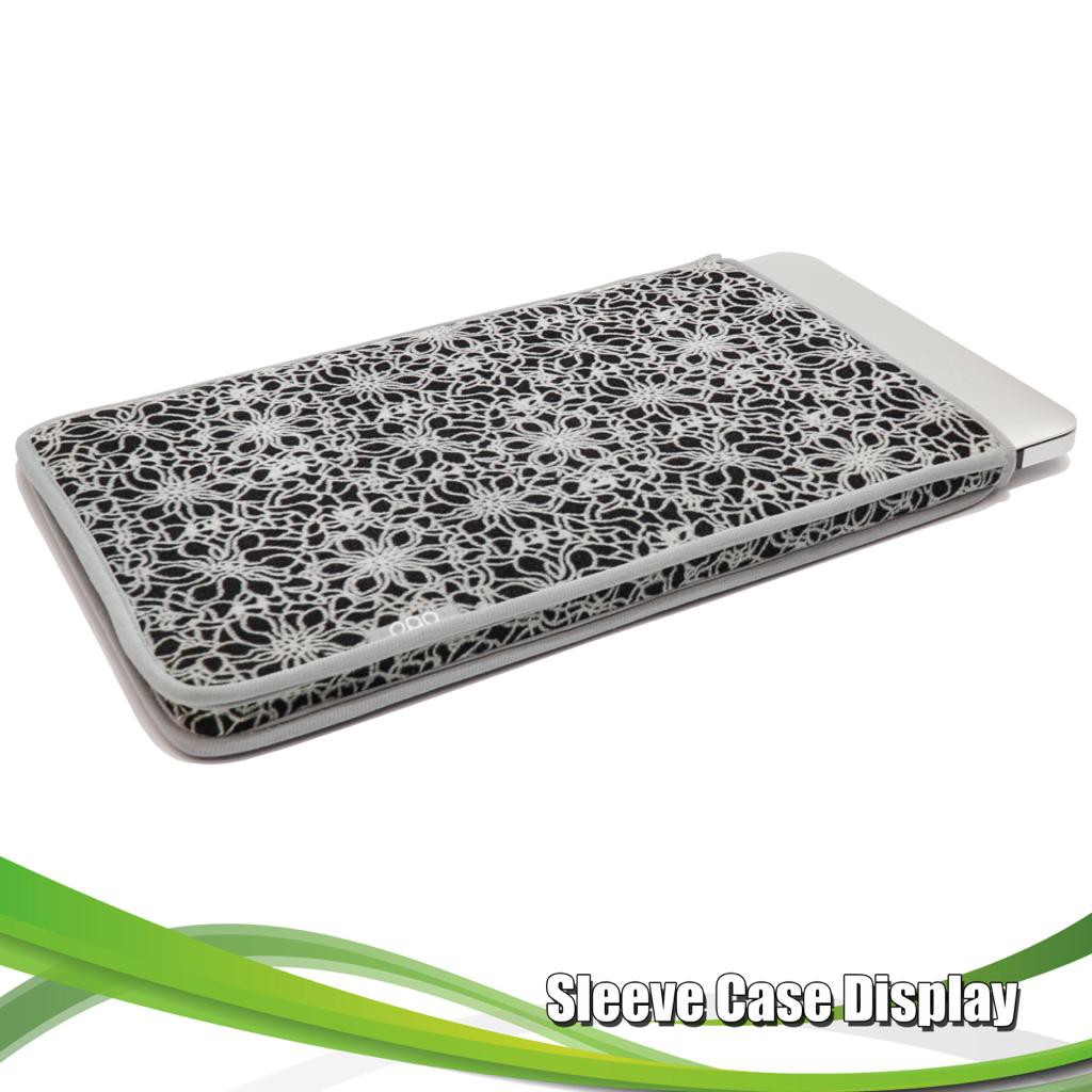 Tas Laptop 11 inch Sleeve Case For Macbook Air incase bunga Waterproof - Hitam