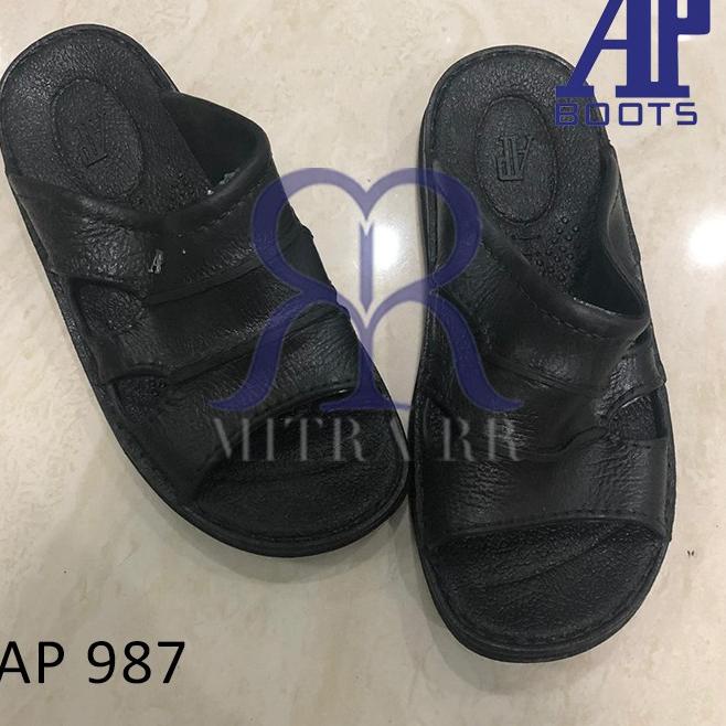 Sandal Karet AP Boots AP 987 Hitam Ap Boot Sendal Kasual Jalan ▪ Prw31au22м