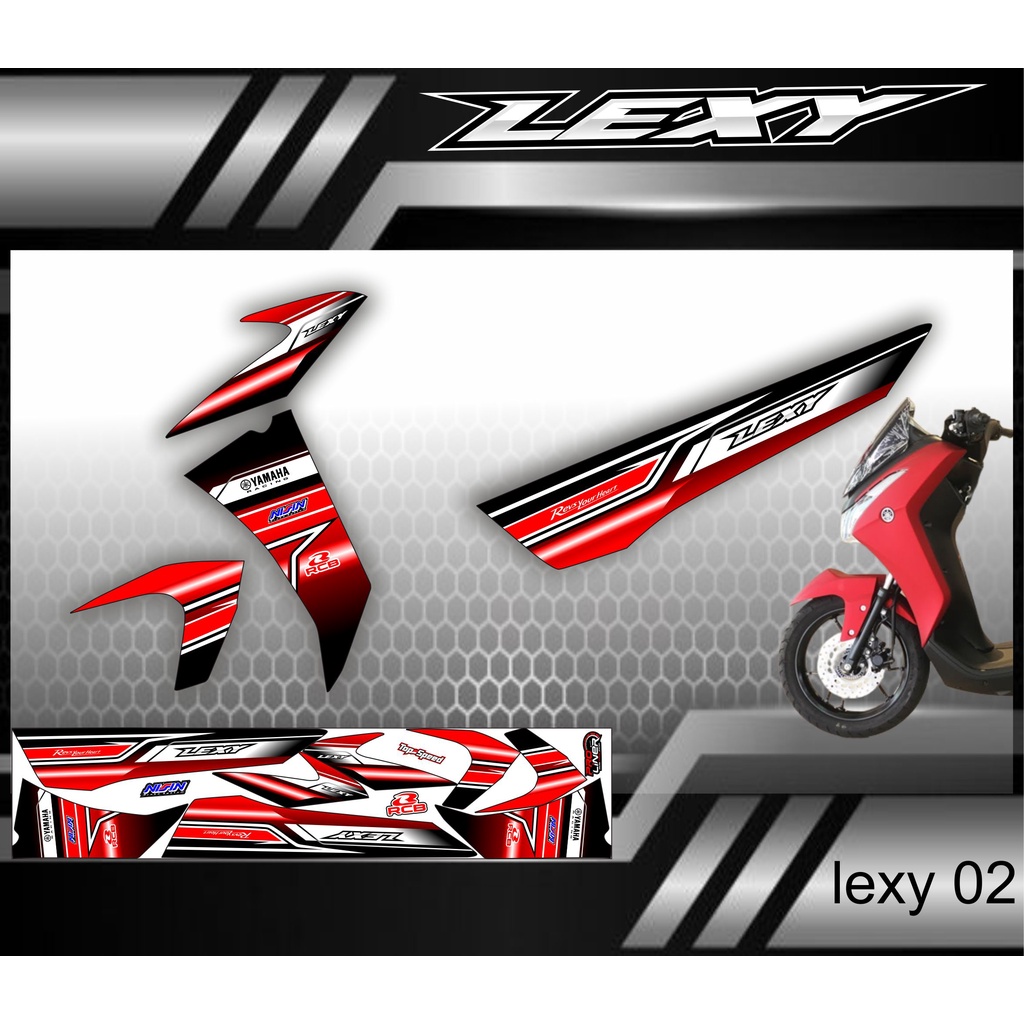 Jual Striping Stiker Yamaha Lexy Variasi Racing Yamaha Lexy Racing