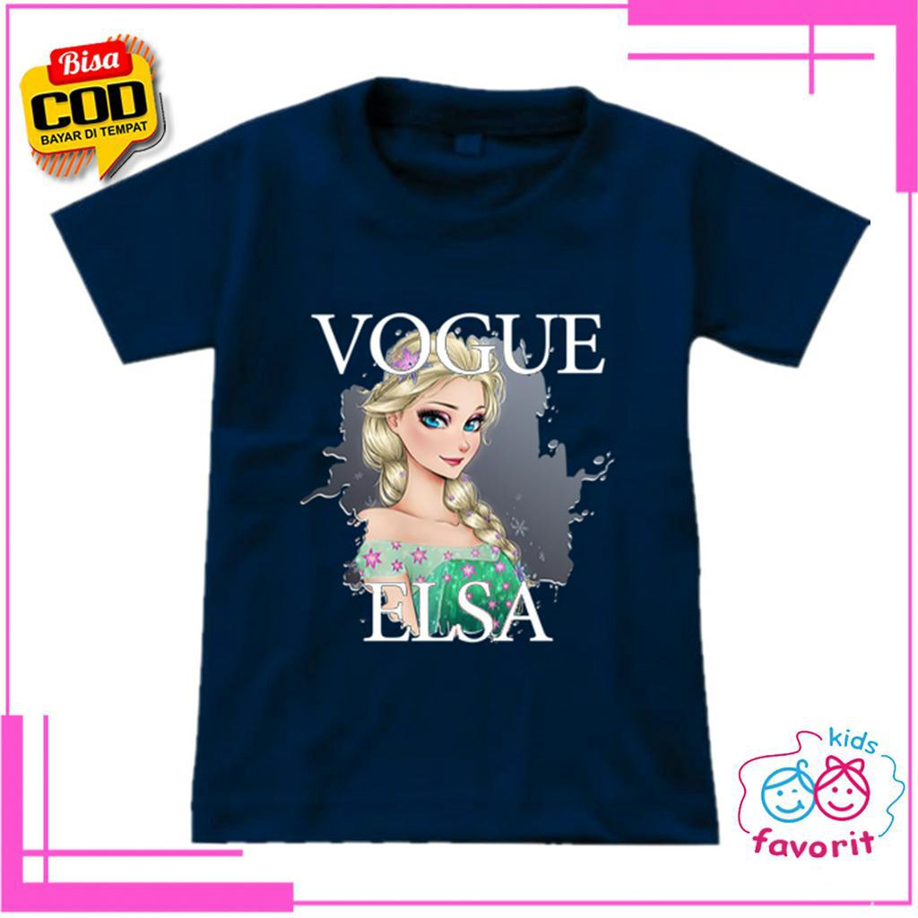 KAOS ANAK PEREMPUAN LENGAN PENDEK MOTIF FROZEN