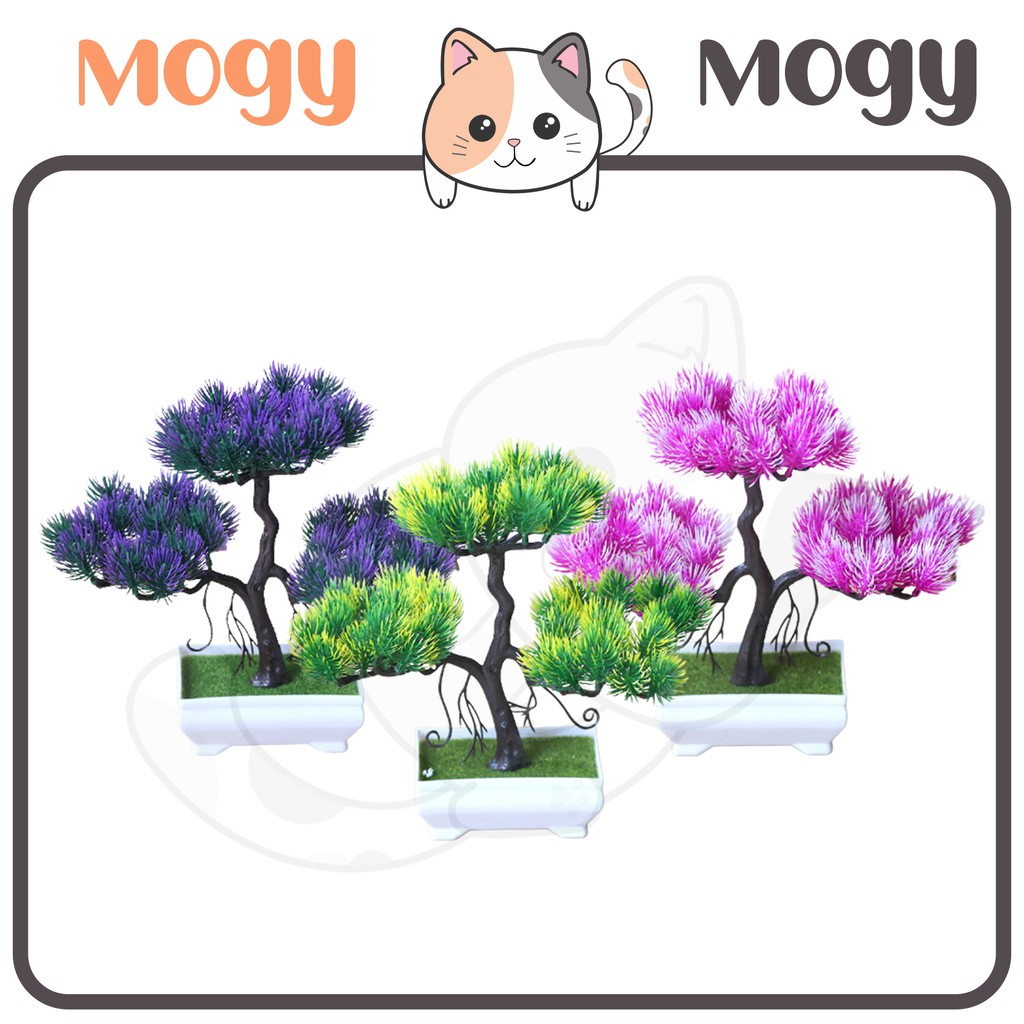 MOGYMOGY PT27 Pot Tanaman Hias Bunga Hias Plastik Ornamen Pot Bongsai Artificial Flower Decoration