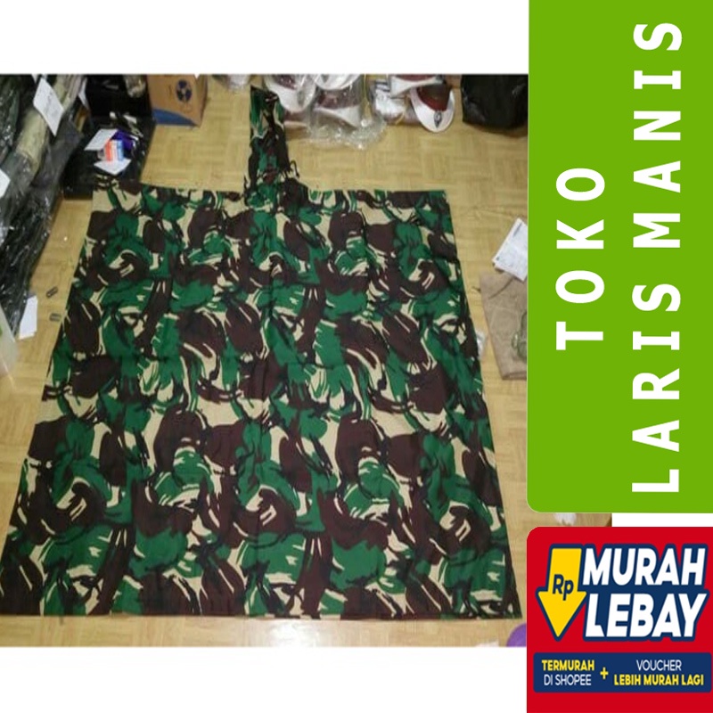 ponco loreng jatah TNI jas hujan ponco jatah TNI