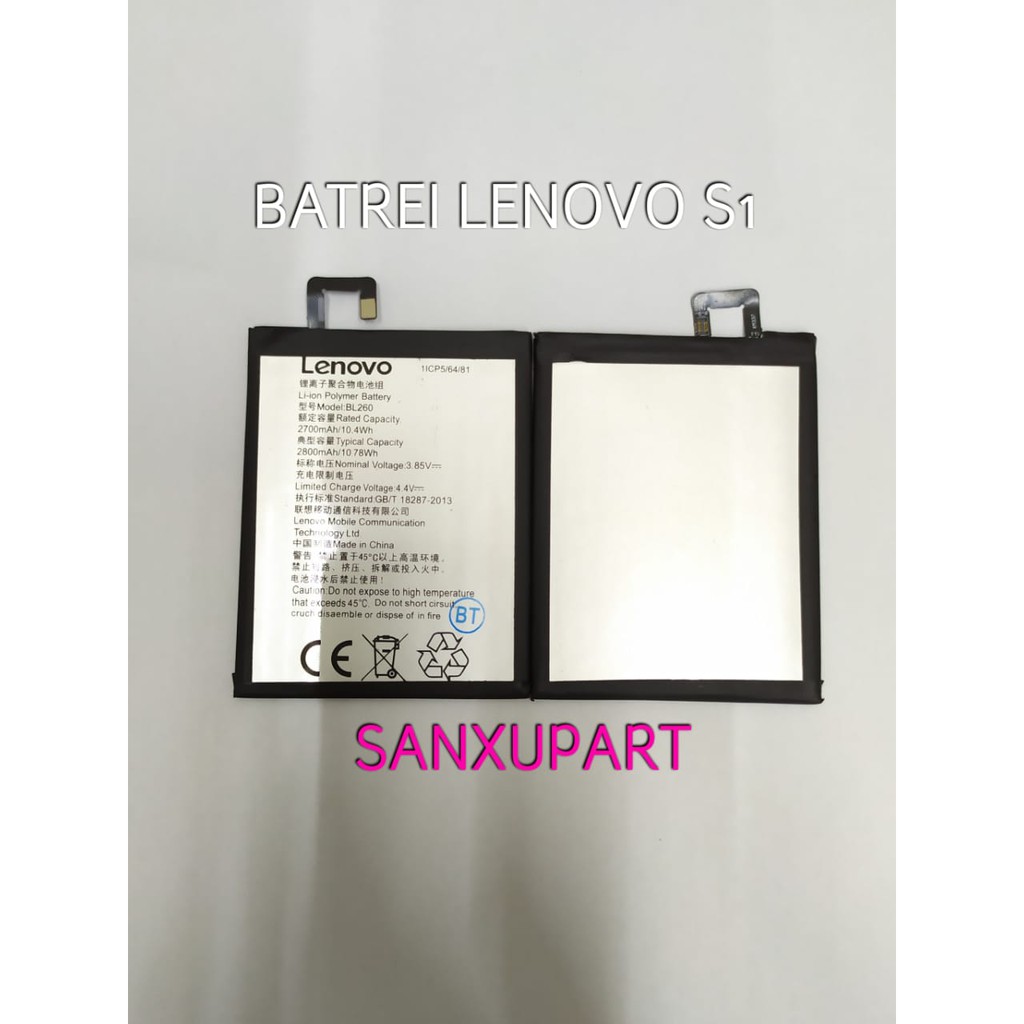 BATRE BATERE BATERAI LENOVO S1 ORIGINAL