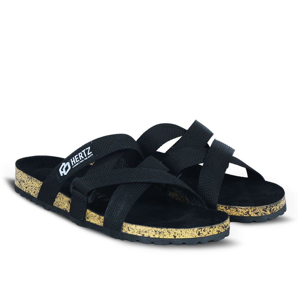 Sandal Pria Terbaru H 2878 Brand Hertz Sandal Puyuh Warna Hitam