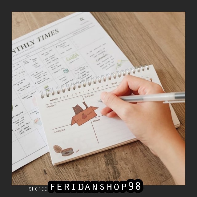 

BT488 LOVE YOUR PET BEST SPIRAL WEEKLY PLANNER BUKU CATATAN BUKU PLANNER BY FERIDANSHOP98