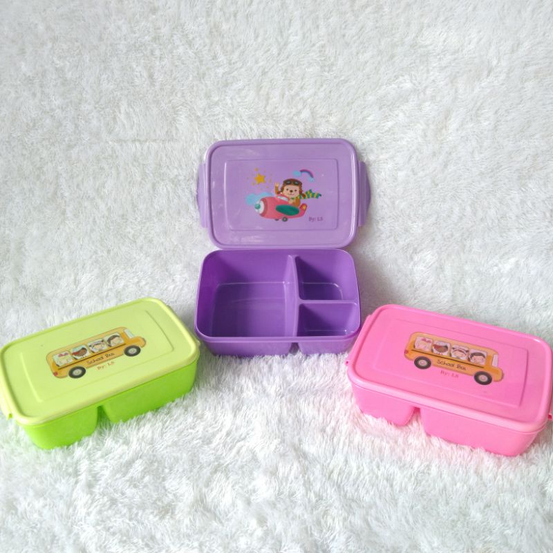 Kotak Makan Plastik / Kotak Bekal / Tempat bekal anak