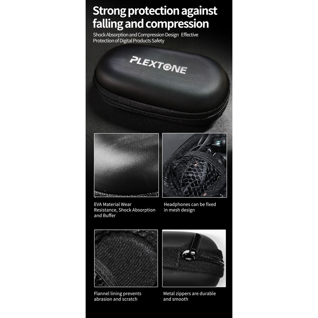 Plextone Bag Earphone Case Waterproof Protection