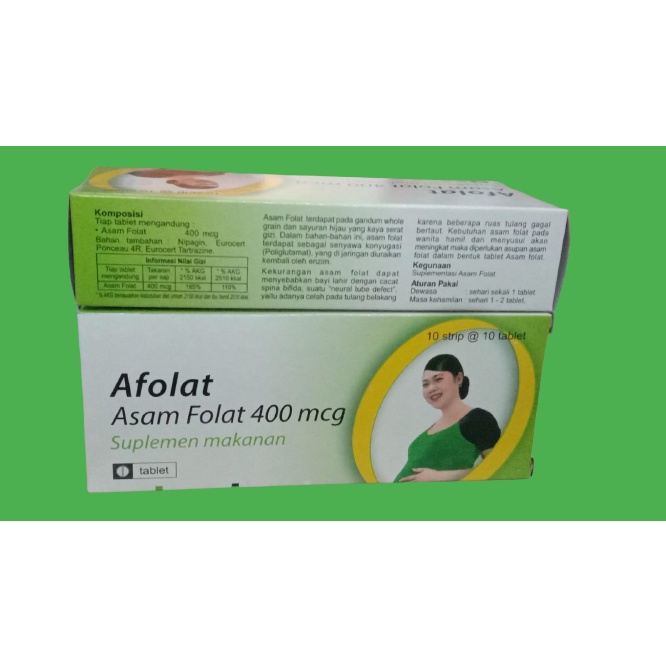 AFOLAT ASAM FOLAT 400 MCG TABLET PER BOX