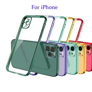 Casing Soft Case TPU Silikon Transparan Untuk iPhone 12 11 Pro Max Mini