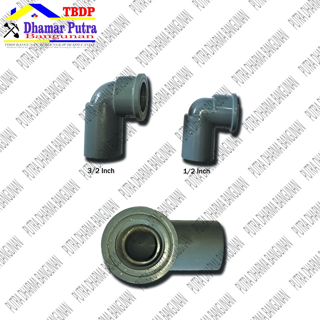 Elbow Drat Dalam PVC /Knee Drat Dalam PVC / Keni Drat Dalam PVC 3/4" 1/2"