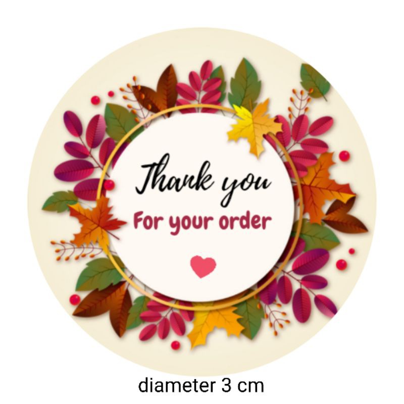 TERMURAH 100 pcs Stiker Label Thank you / Sticker Label Thankyou / Stiker Jualan online-E 50 pcs
