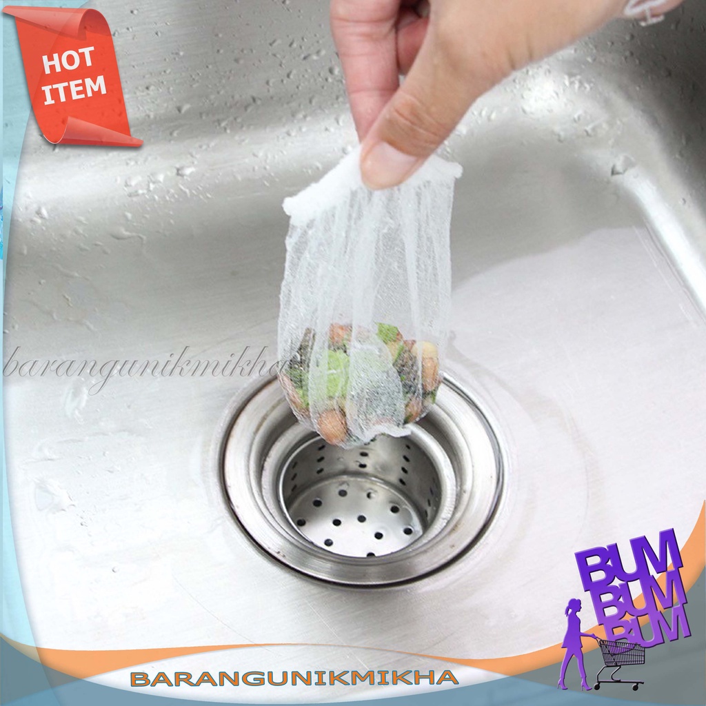 Kantong Saringan Wastafel Sekali Pakai Jala Jaring Sampah Untuk Wastafel Dapur Filter - BUM