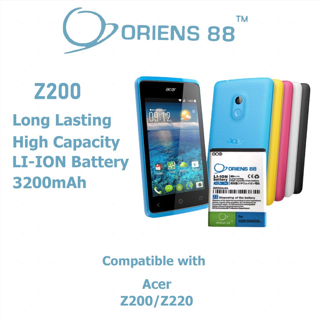 Baterai Batre Battery Double Power OR88/Oriens88 Acer Z200 Z220