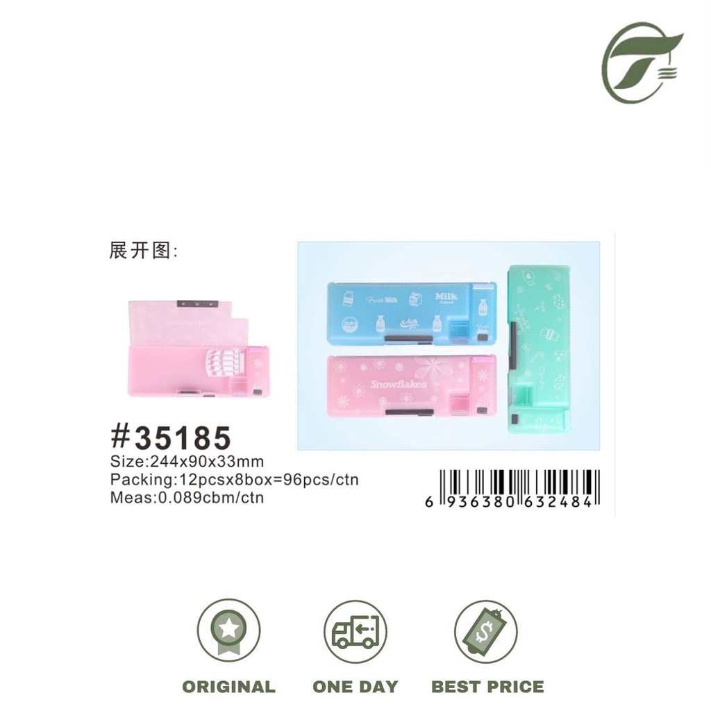 

PENCIL CASE MAGNET 2 PINTU COVER MIKA NO:35185 FRESH MILK XIAOLINGJING + 1 KOTAK + 2 SHARPENER SAMPING