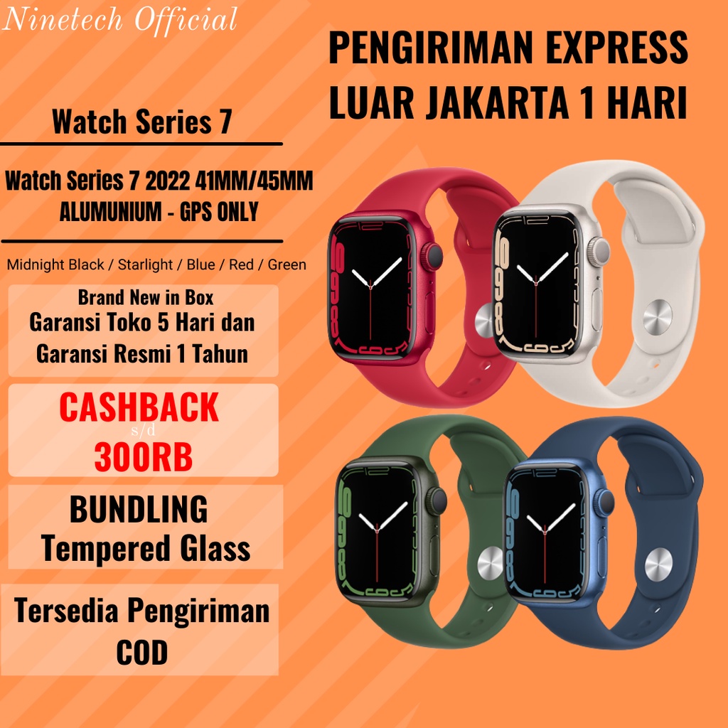 RESMI Watchh Series 7 2021 41mm 45mm Black White Blue Green Nke+ GPS not Watch Series 5 6 SE 3