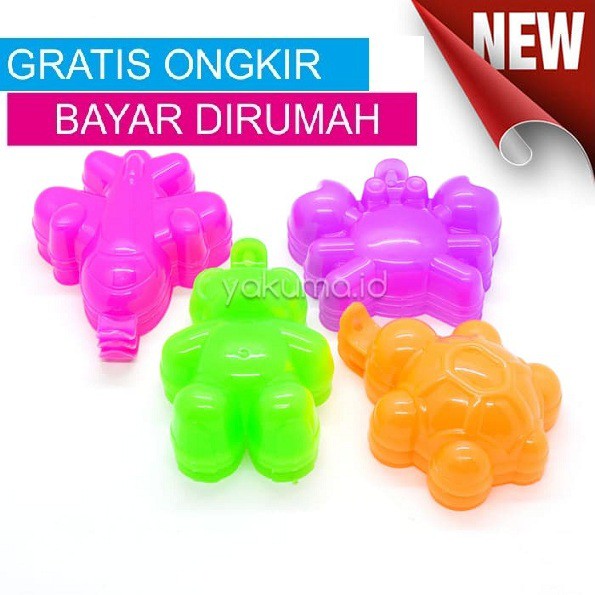 Cetakan Agar Karakter Plastik / Kue Bolu / Puding / Jelly / Agar